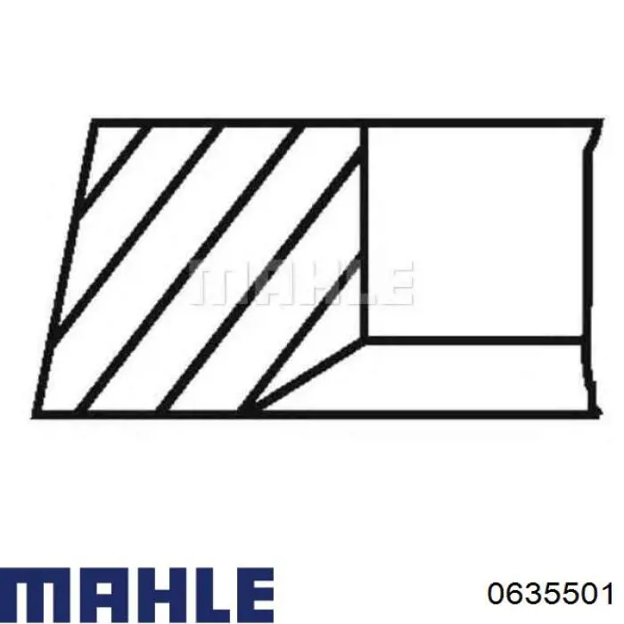 Поршень в комплекті на 1 циліндр, 2-й ремонт (+0,50) 0635501 Mahle Original