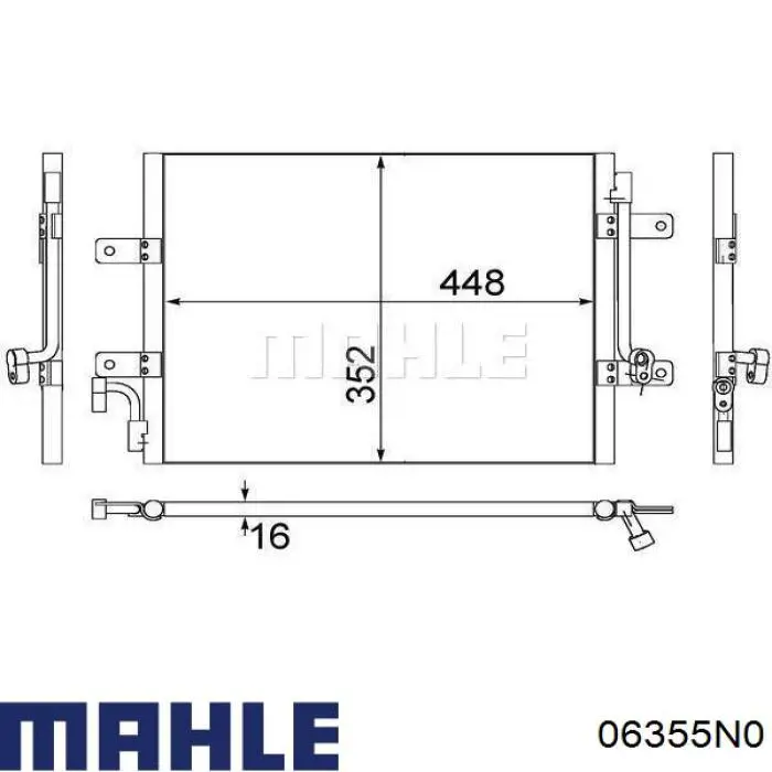 Купити 06355N0 Mahle Original Кільця поршневі на 1 циліндр, STD.