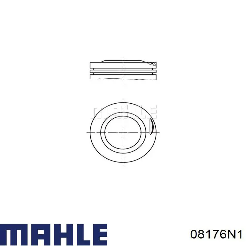 08176N1 Mahle Original кільця поршневі комплект на мотор, 1-й ремонт (+0,25)