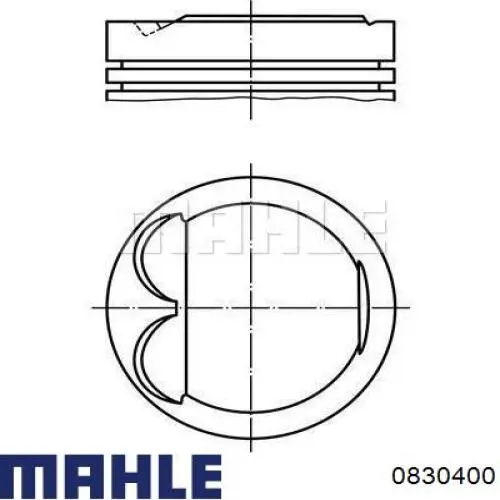 Поршень в комплекті на 1 циліндр, STD Mahle Original 0830400 ціна, від 67.64 USD