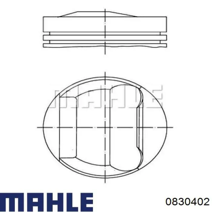 0830402 Mahle Original Поршень в зборі