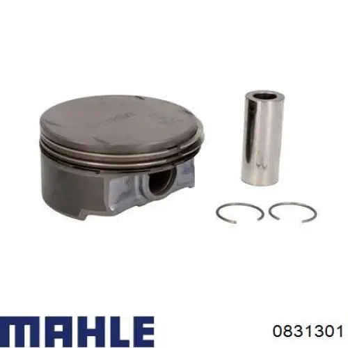 0831301 Mahle Original Поршень в комплекті на 1 циліндр, 1-й ремонт (+0,25)