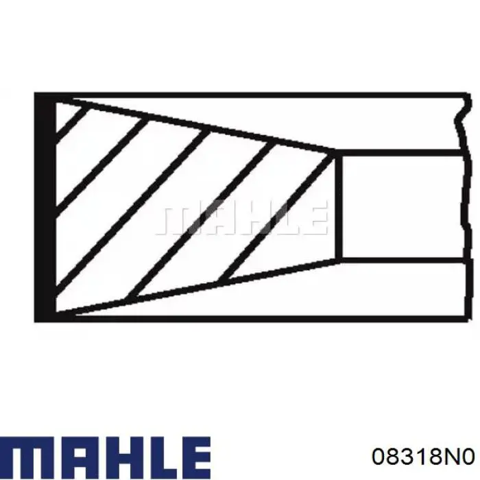 Кільця поршневі на 1 циліндр, STD. 08318N0 Mahle Original