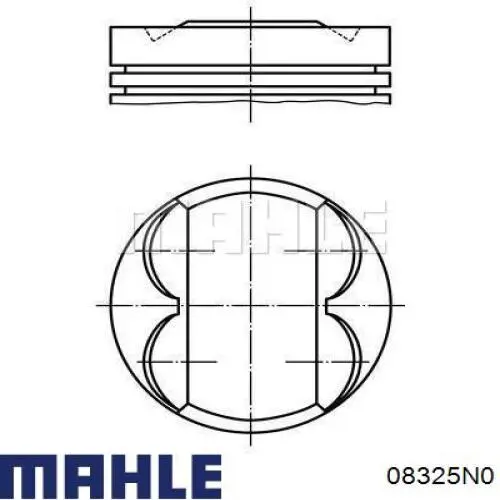 08325N0 Mahle Original Кільця поршневі на 1 циліндр, STD.