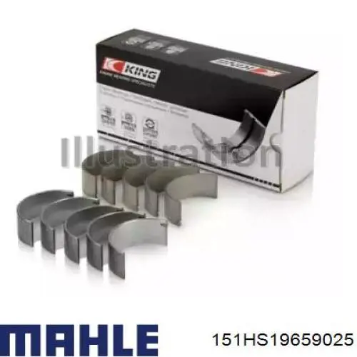 Вкладиші коленвала, корінні, комплект, 1-й ремонт (+0,25) Mahle Original 151HS19659025 ціна, від 15.64 USD