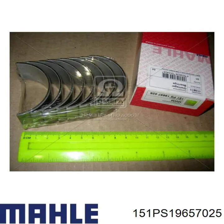 151PS19657025 Mahle Original Вкладиші коленвала, шатунні, комплект, 1-й ремонт (+0,25)