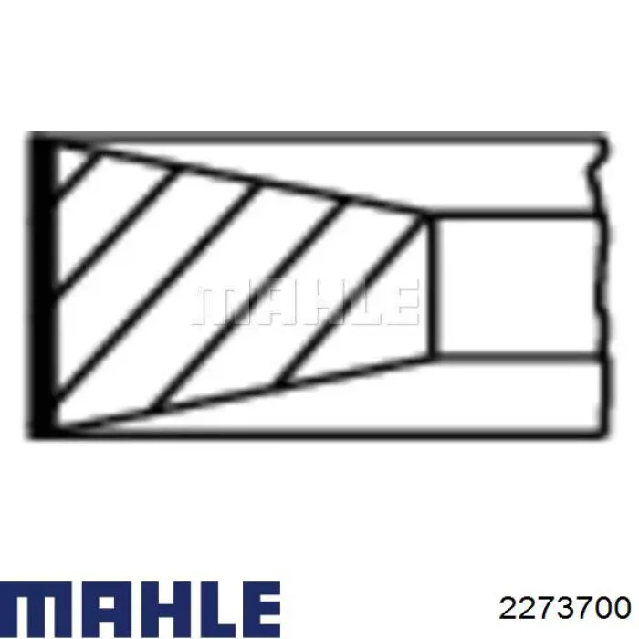 Поршень в комплекті на 1 циліндр, STD 2273700 Mahle Original