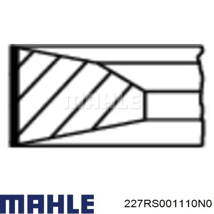 Кільця поршневі на 1 циліндр, STD. 227RS001110N0 Mahle Original