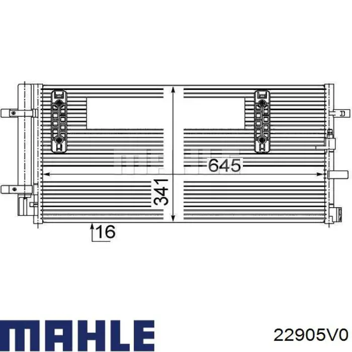 Кільця поршневі на 1 циліндр, STD. 22905V0 Mahle Original