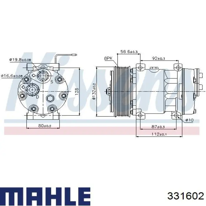 331602 Mahle Original Поршень в зборі