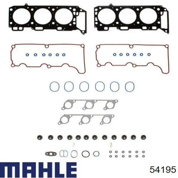Прокладка головки блоку циліндрів (ГБЦ), права Mahle Original 54195