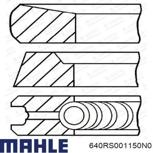 640RS001150N0 Mahle Original Кільця поршневі на 1 циліндр, STD.