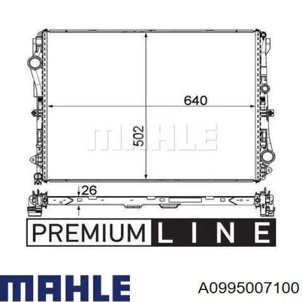 A0995007100 Mahle Original Радіатор охолодження двигуна