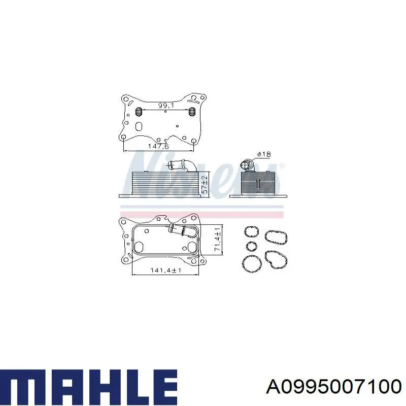 Радіатор основний Mahle Original A0995007100 ціна, від 151.57 USD