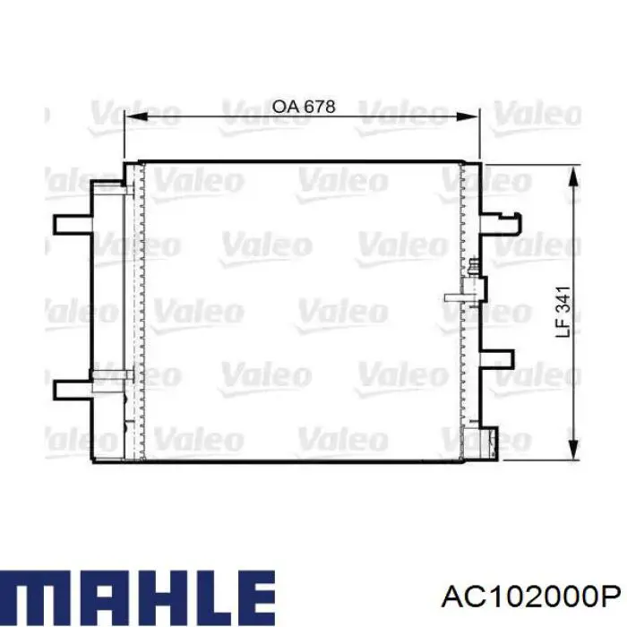 Радіатор кондиціонера AC102000P Mahle Original