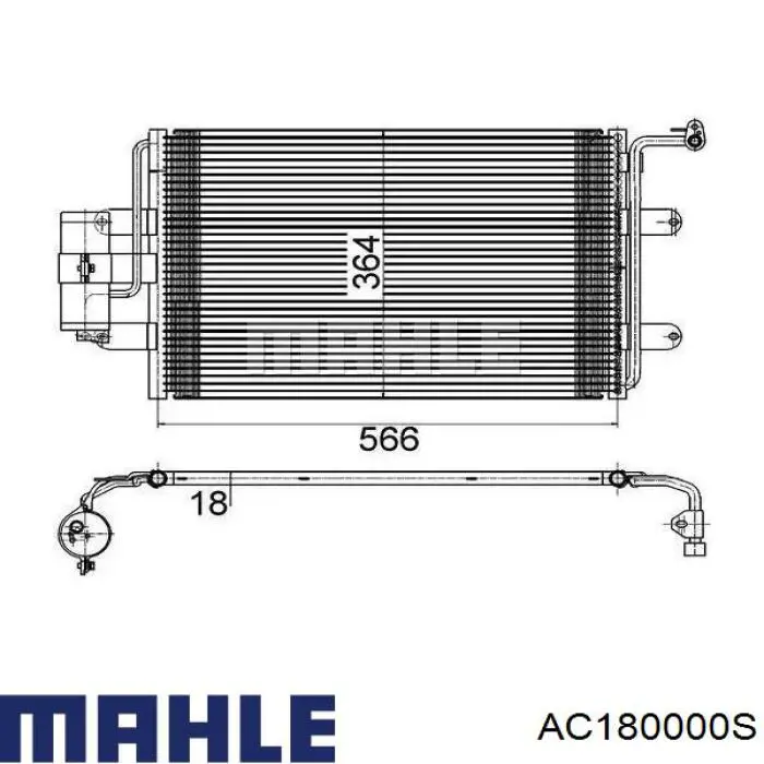 AC180000S Mahle Original радіатор кондиціонера