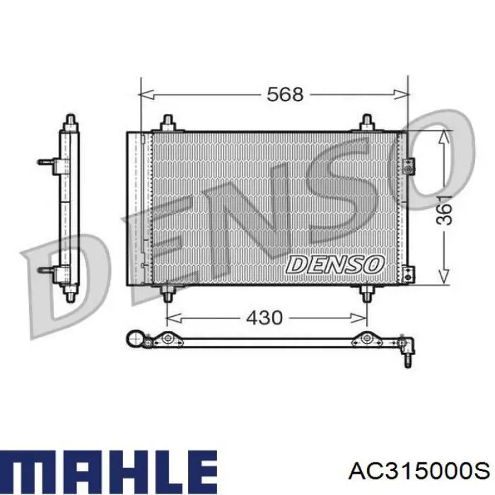 Радіатор кондиціонера AC315000S Mahle Original