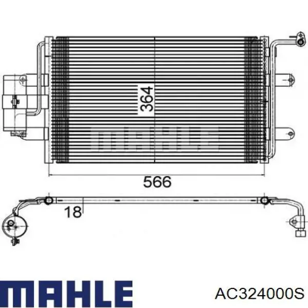 AC324000S Mahle Original радіатор кондиціонера