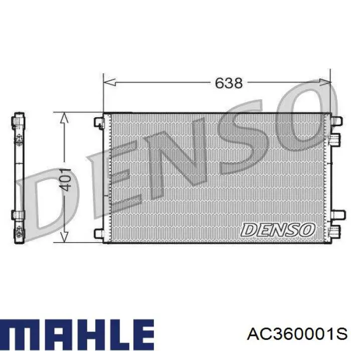 Конденсатор кондиціонера Mahle Original AC360001S ціна, від 81.47 USD