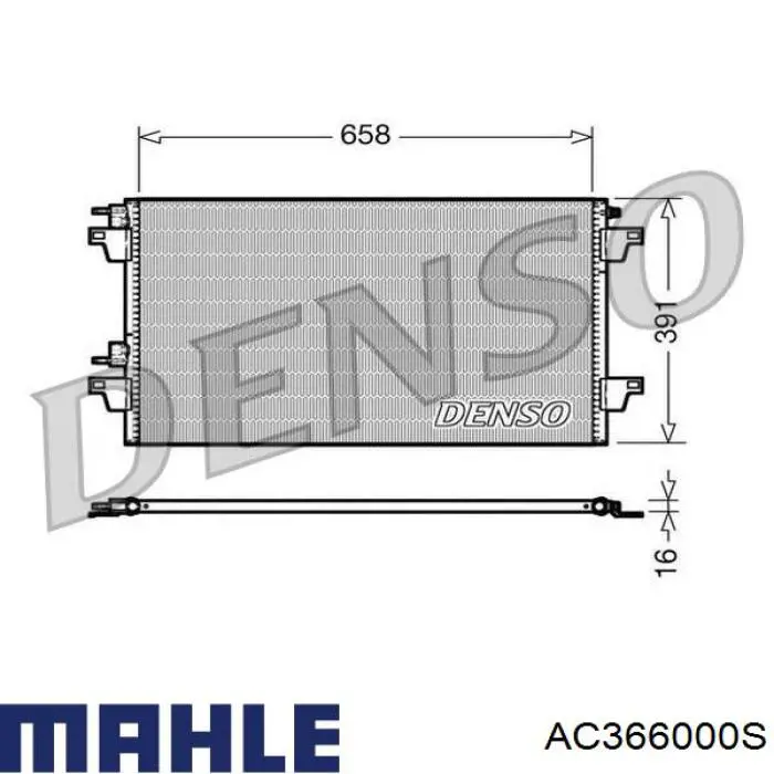 AC366000S Mahle Original Конденсатор