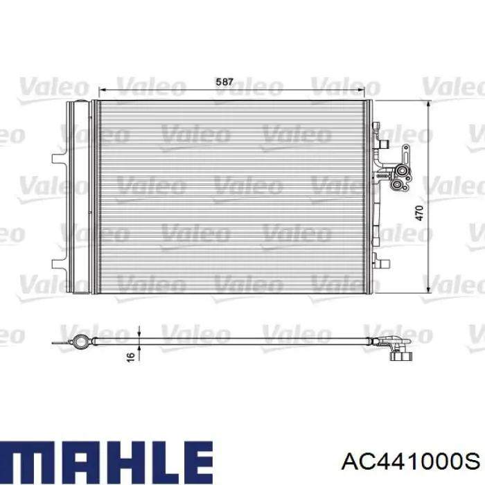 Радіатор кондиціонера AC441000S Mahle Original