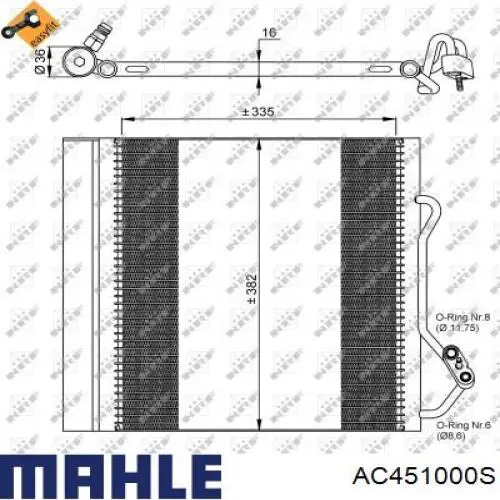 Радіатор кондиціонера 350203921000 Magneti Marelli