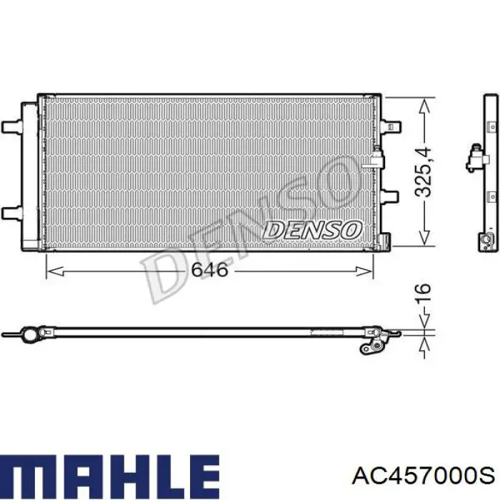 AC457000S Mahle Original радіатор кондиціонера