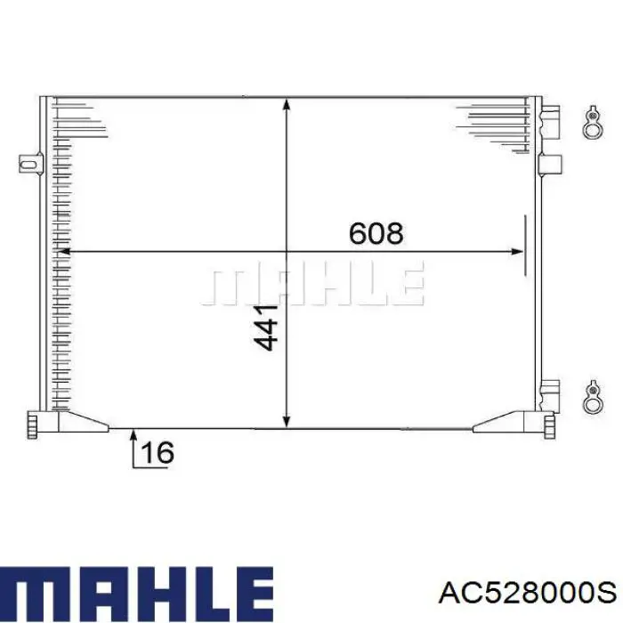 Радіатор кондиціонера AC528000S Mahle Original