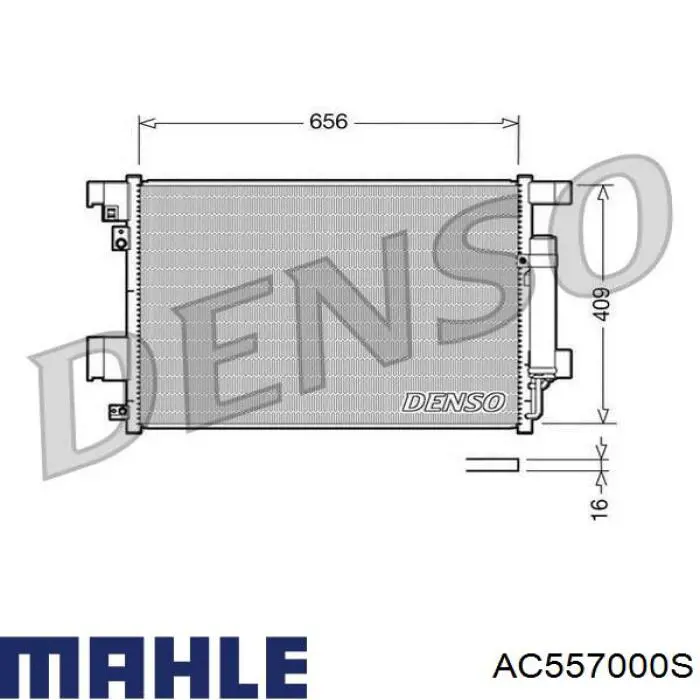 Конденсатор кондиціонера Mahle Original AC557000S ціна, від 84.96 USD