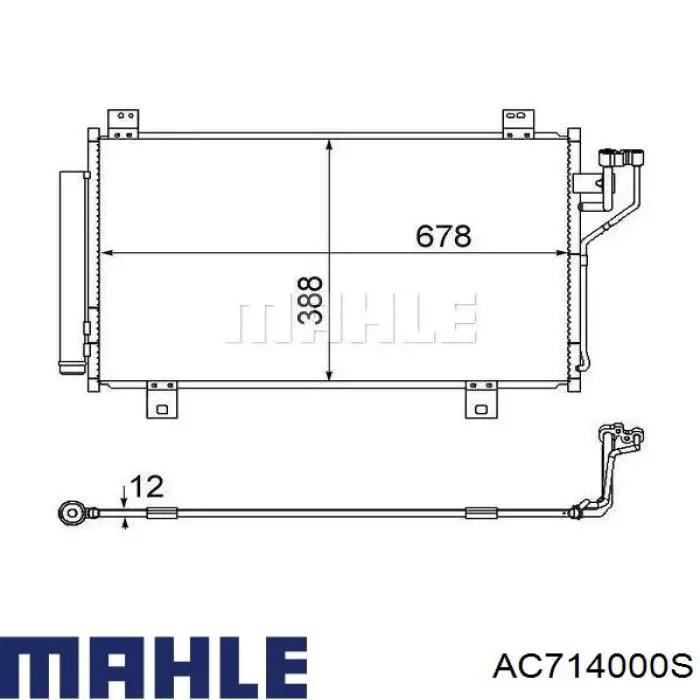 AC714000S Mahle Original радіатор кондиціонера
