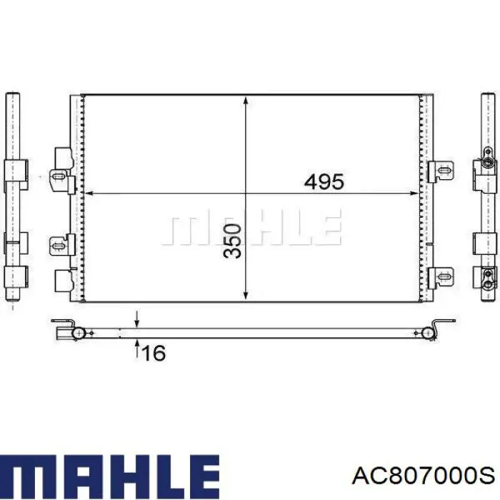 Купити AC807000S Mahle Original Радіатор системи охолодження кондиціонера
