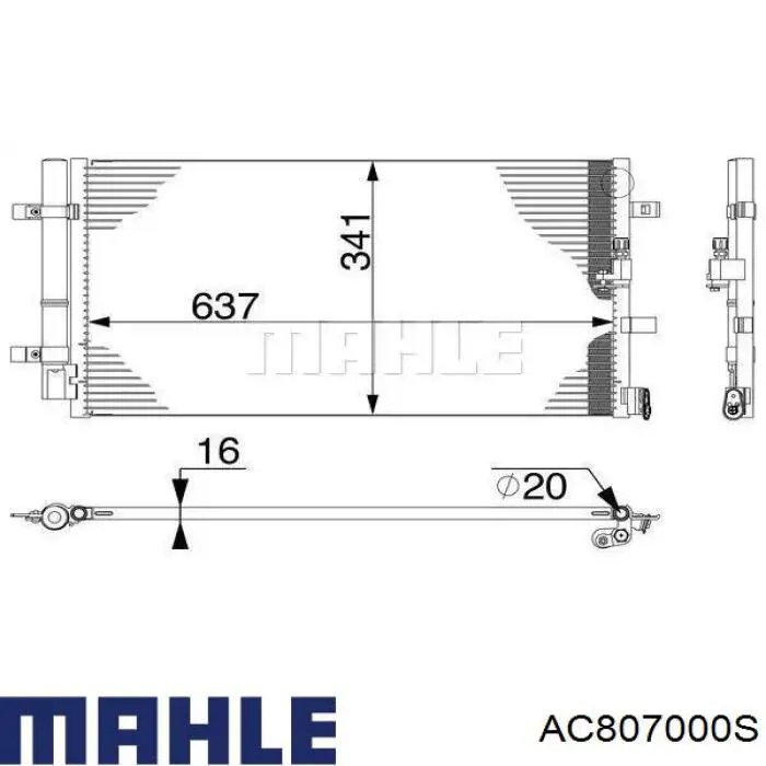 AC807000S Mahle Original Конденсатор