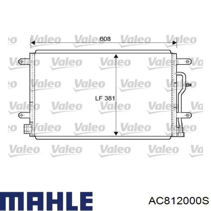 Конденсатор кондиціонера Mahle Original AC812000S ціна, від 104.88 USD