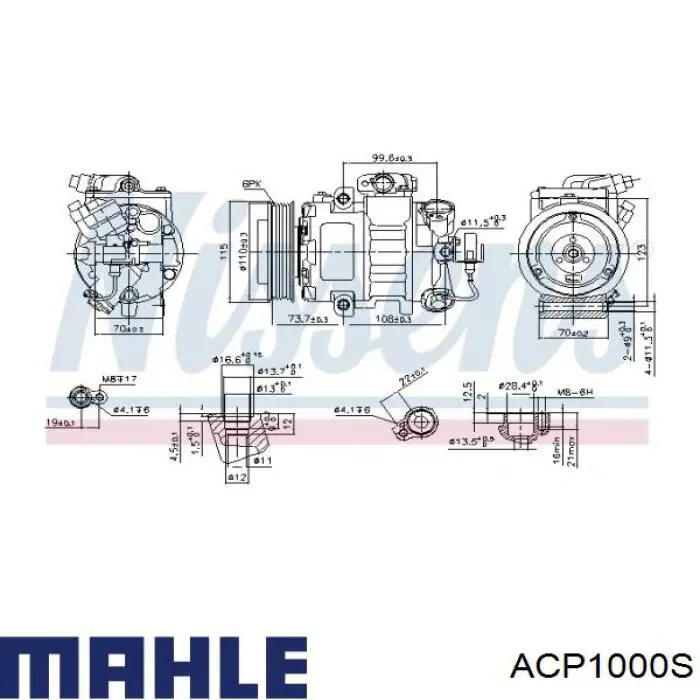 ACP1000S Mahle Original Компресор холодоагенту