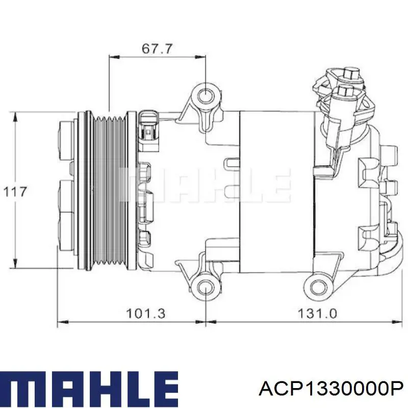 Компресор кондиціонера ACP1330000P Mahle Original