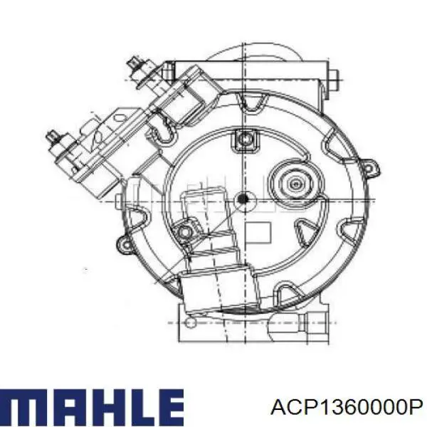 Компресор кондиціонера ACP1360000P Mahle Original