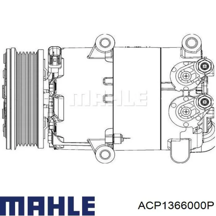 Компресор кондиціонера ACP1366000P Mahle Original