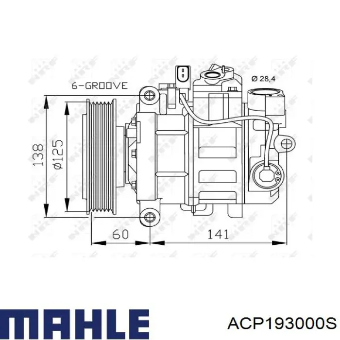 Насос кондиціонера Mahle Original ACP193000S