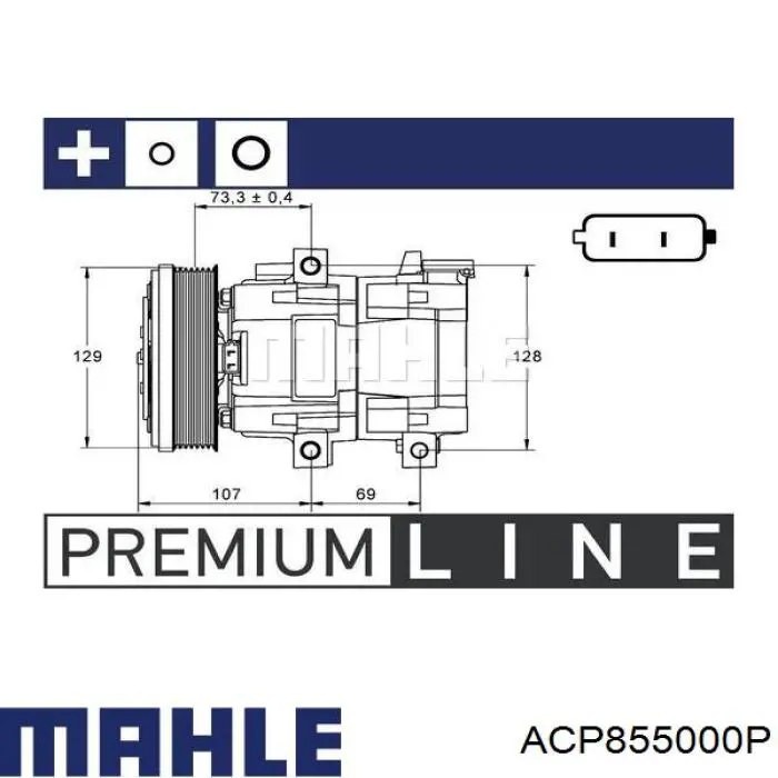 Компресор кондиціонера ACP855000P Mahle Original