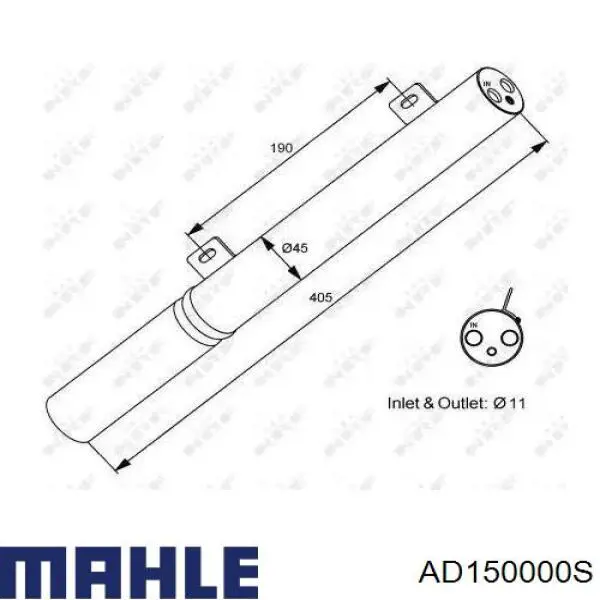 Купити AD150000S Mahle Original Ресивер-осушувач кондиціонера