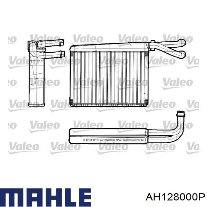 AH128000P Mahle Original радіатор пічки (обігрівача, задній)
