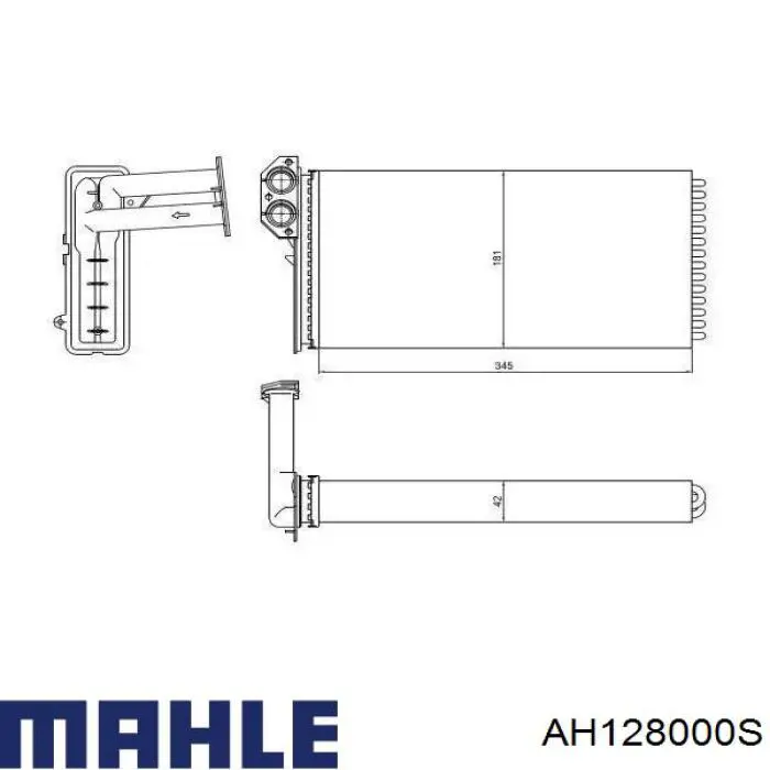 AH128000S Mahle Original Опалення кузова заднє