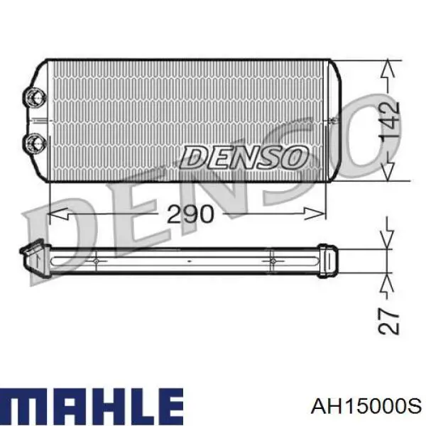 Радіатор пічки (обігрівача) AH15000S Mahle Original