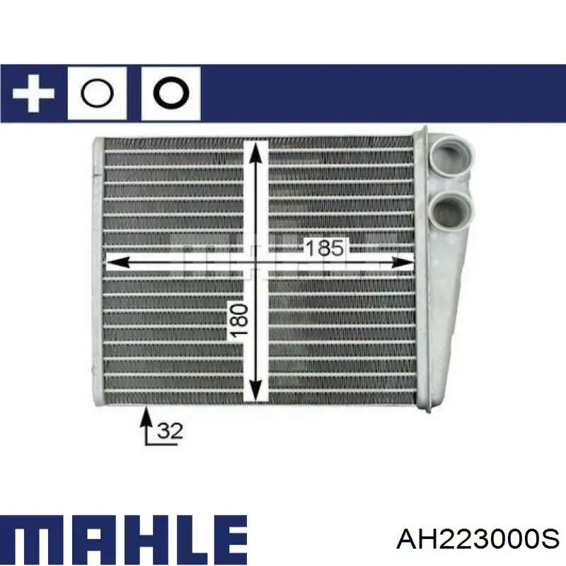 Радіатор пічки (обігрівача) AH223000S Mahle Original