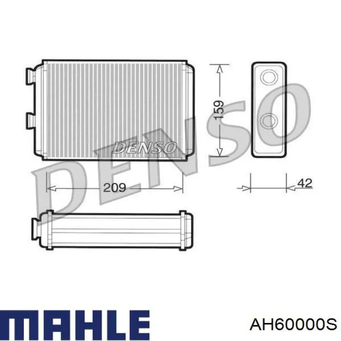 AH60000S Mahle Original радіатор пічки (обігрівача)