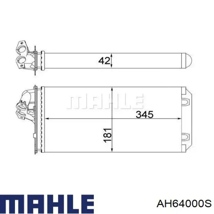 Радіатор пічки (обігрівача) Mahle Original AH64000S ціна, від 40.54 USD