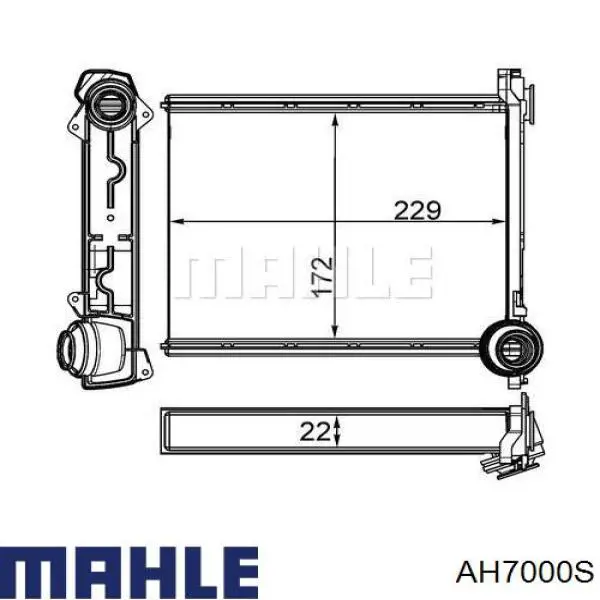 AH7000S Mahle Original Радіатор опалювача салону