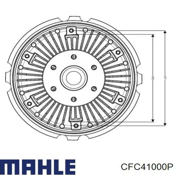 Вискомуфта, вязкостная муфта вентилятора охолодження CFC41000P Mahle Original