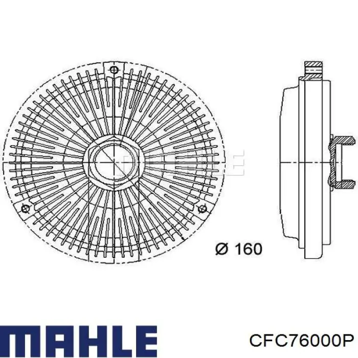 CFC76000P Mahle Original вискомуфта, вязкостная муфта вентилятора охолодження
