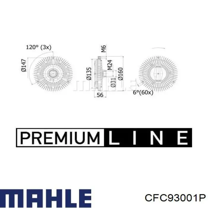 В'язкова муфта вентилятора Mahle Original CFC93001P ціна, від 51.87 USD